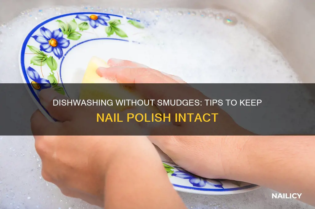 how to keep nail polish on while washing dishes