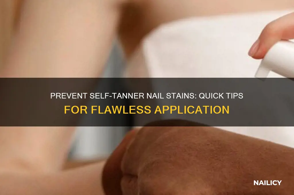 how to keep self tanner from staining nails