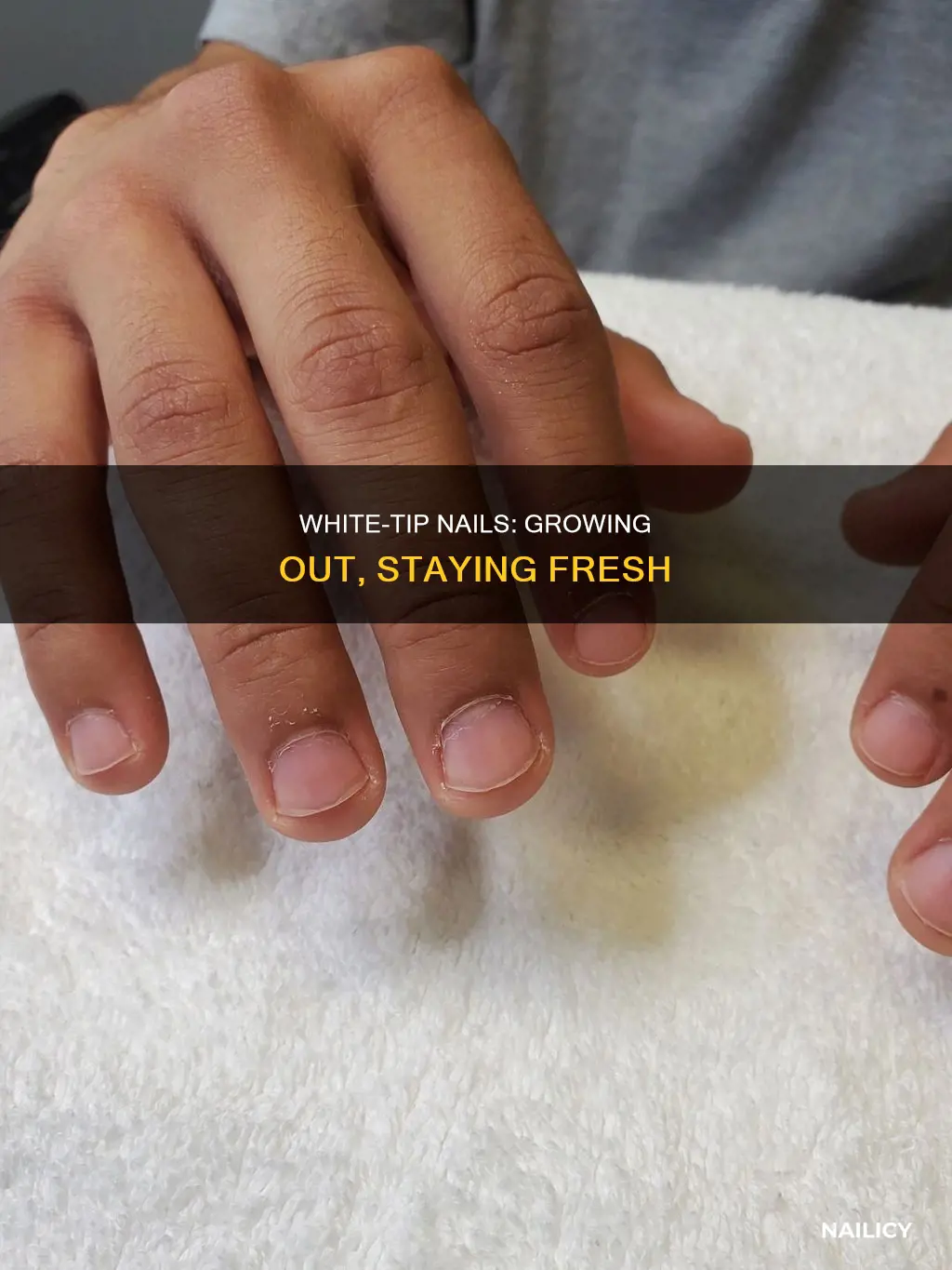 how to keep up with white tips nails growing out
