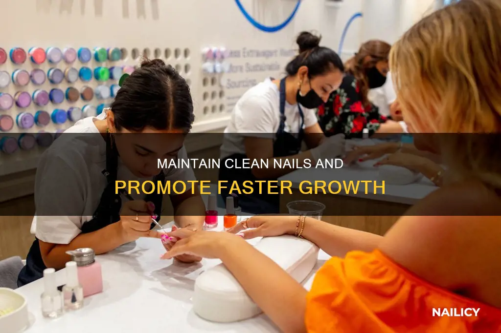 how to keep your nails clean and grow fast