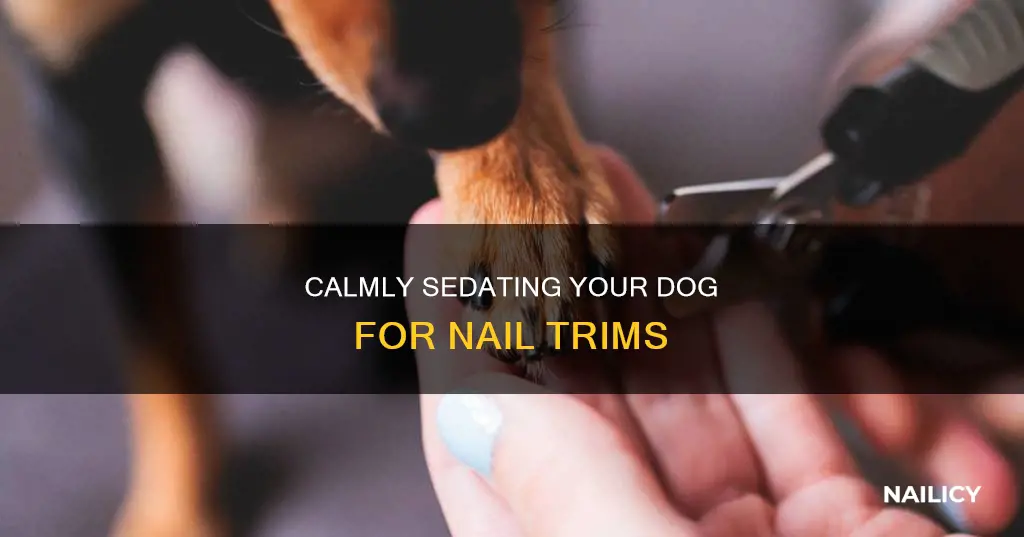 how to knock dog out to cut nails