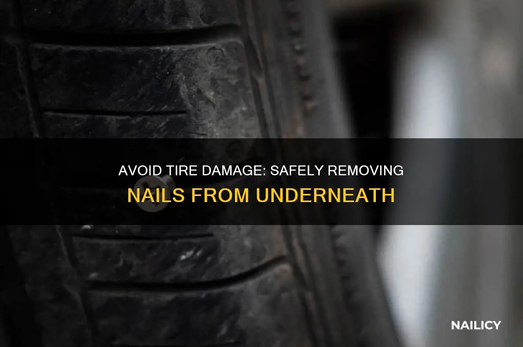 how to leave a nail under a tire