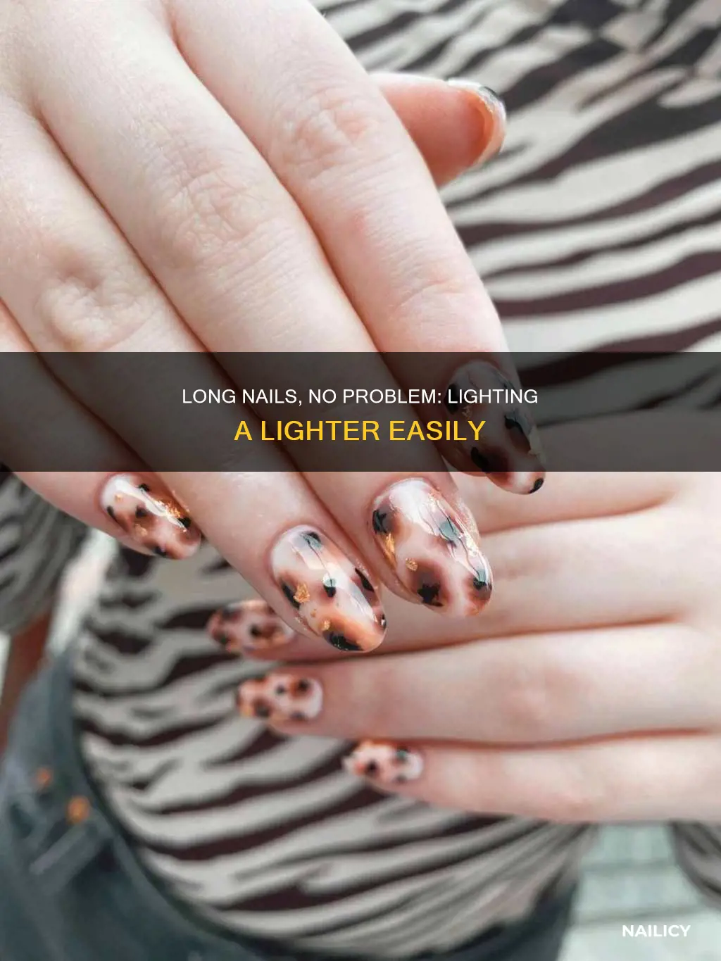 how to light a lighter with long nails