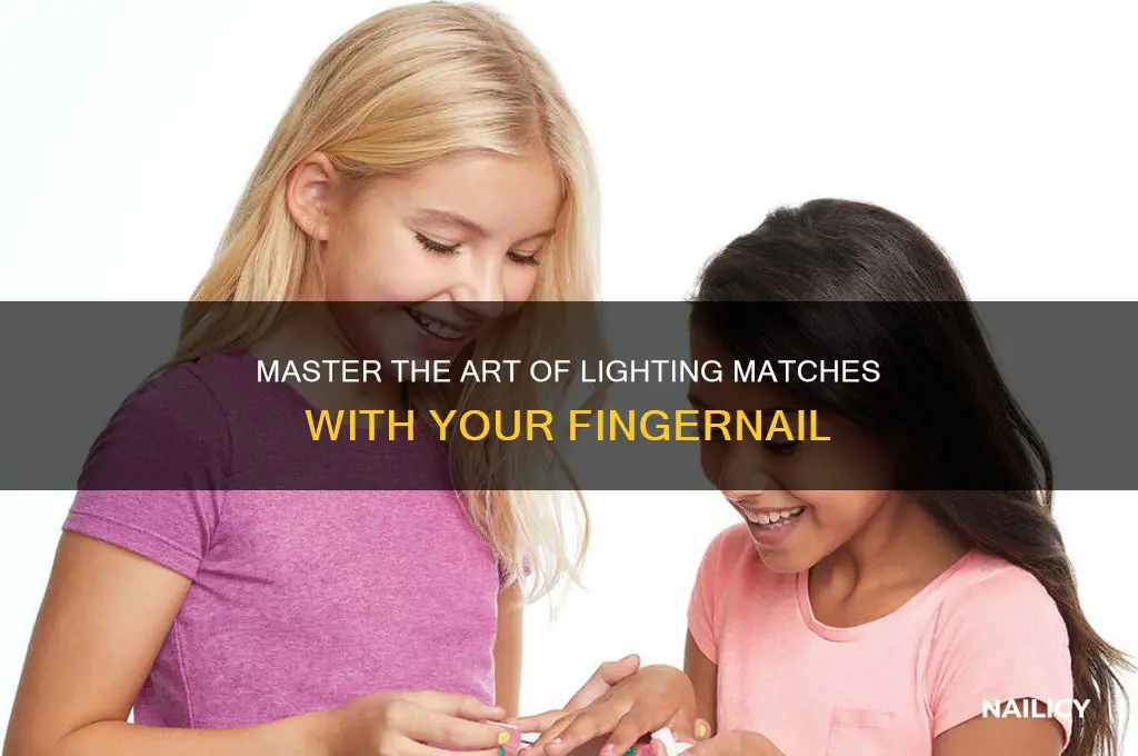 how to light a match with your nail