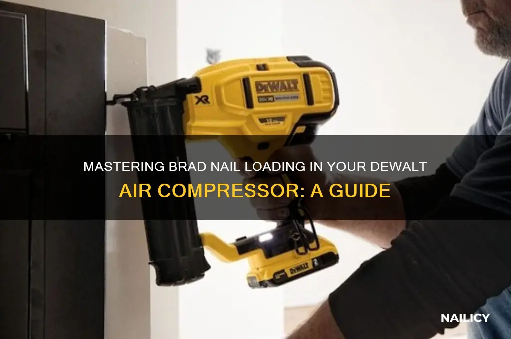 how to load brad nails indewalt air compressor