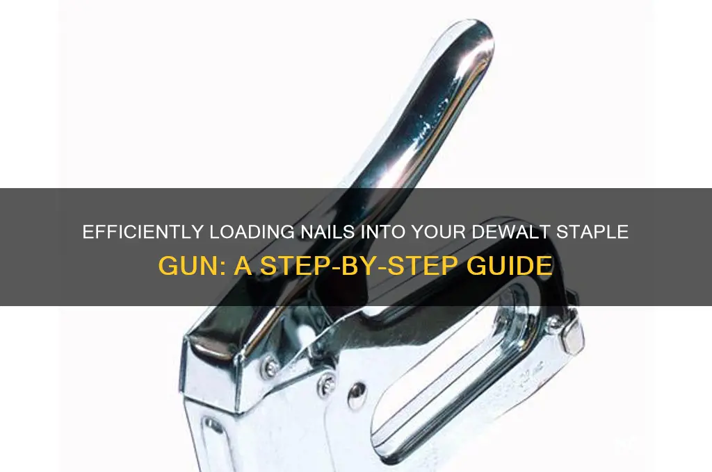 how to load nails into dewalt staple guin