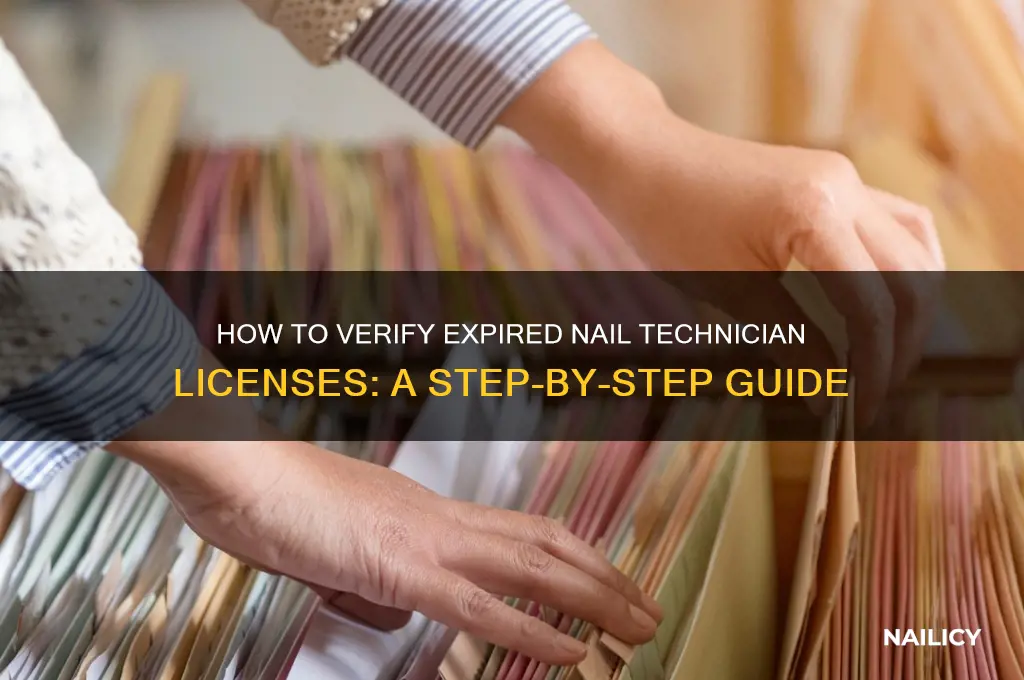 how to look up expired nail license