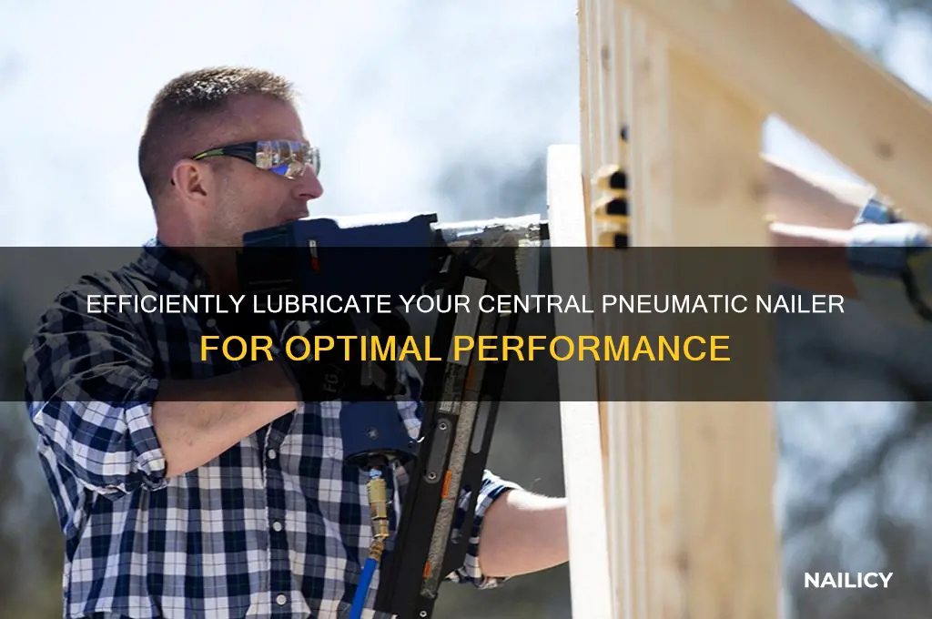 how to lubricate a central pneumatic nailer