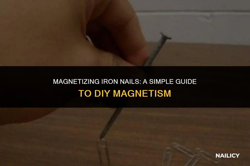 how to magnetise an iron nail using a magnet