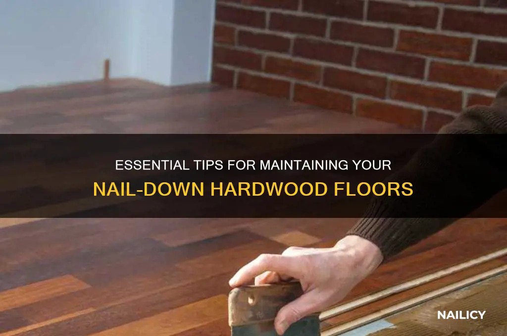 how to maintain nail down hardwood floor