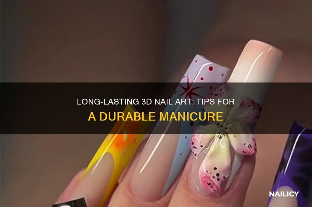 how to make 3d nail art stay on