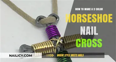 Creating a Horseshoe Nail Cross with Two Colors