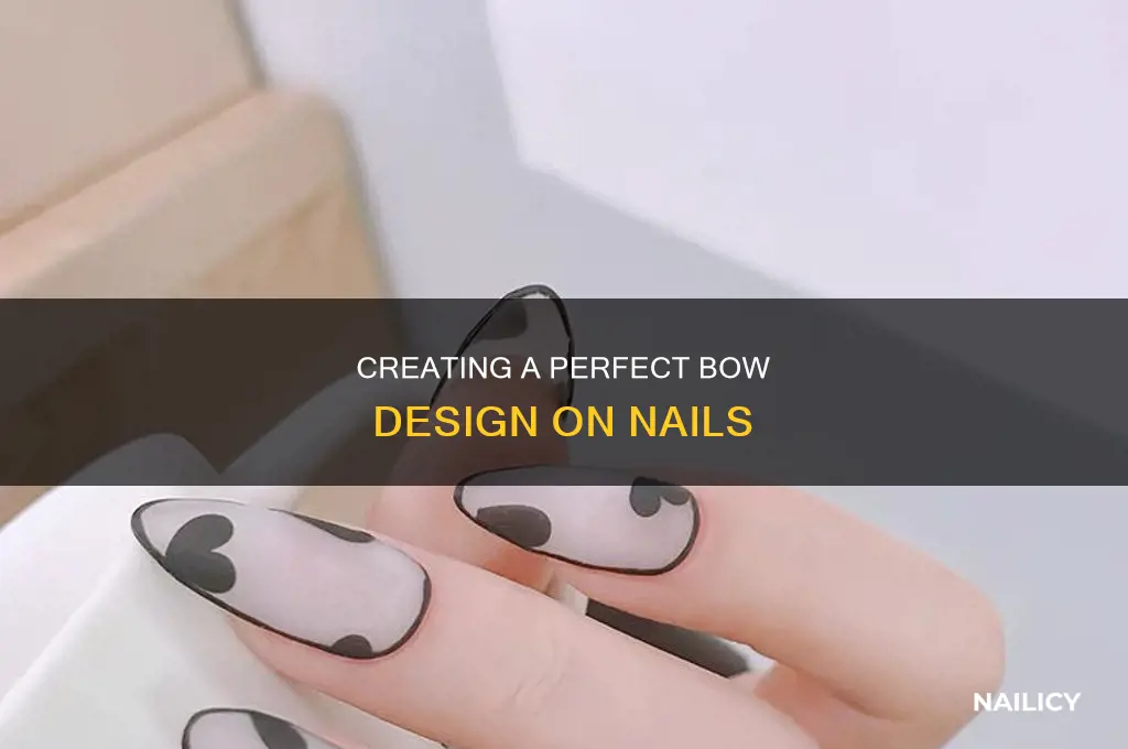 how to make a bow design on nails