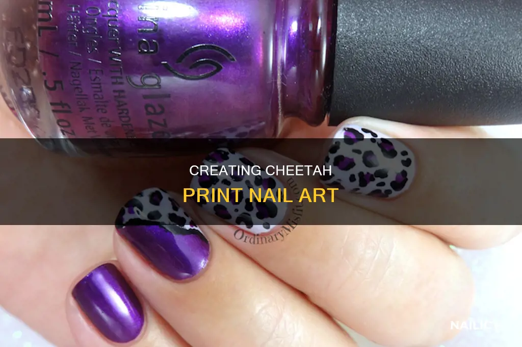 how to make a cheetah print on nails