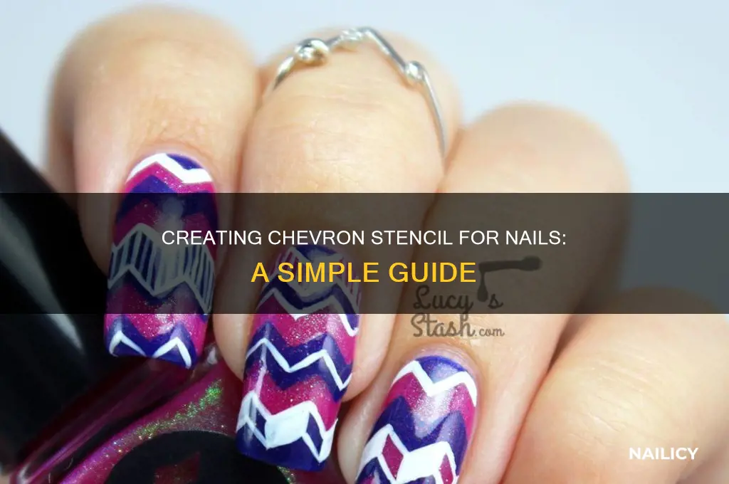 how to make a chevron stencil for nails
