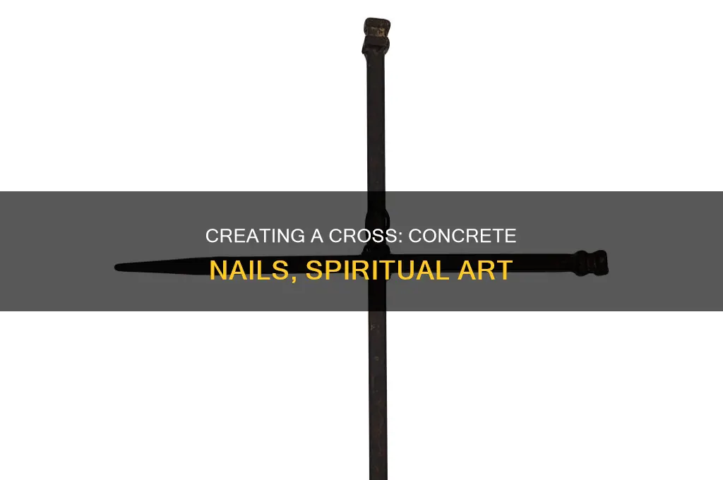 how to make a cross from concrete nails