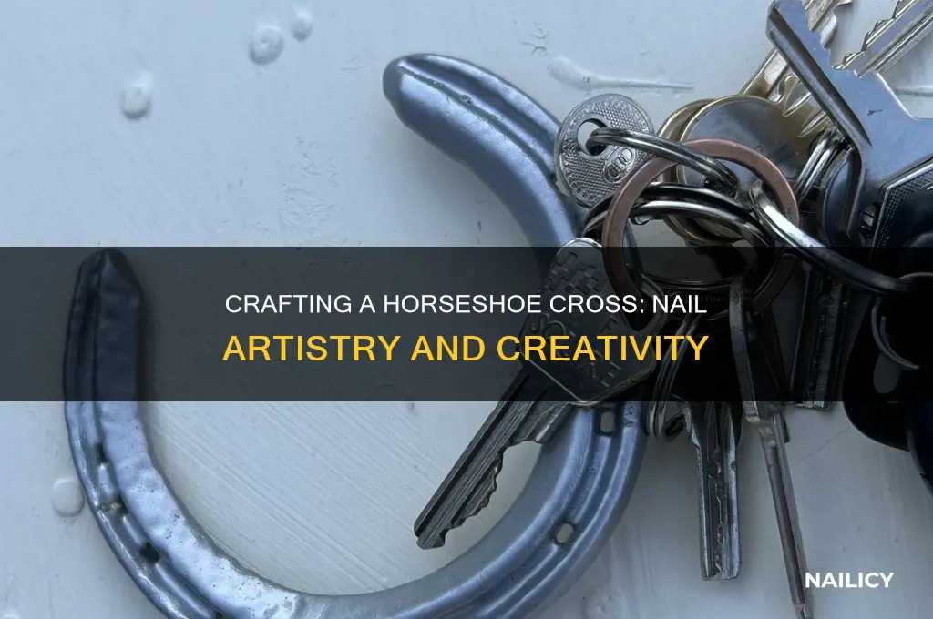how to make a cross out of horseshoes nails