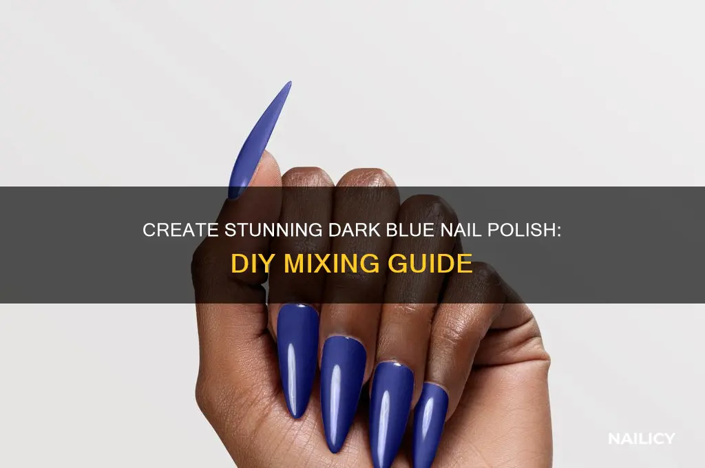how to make a dark blue nail polish