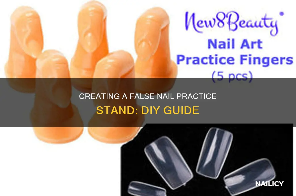 how to make a false nail practice stand