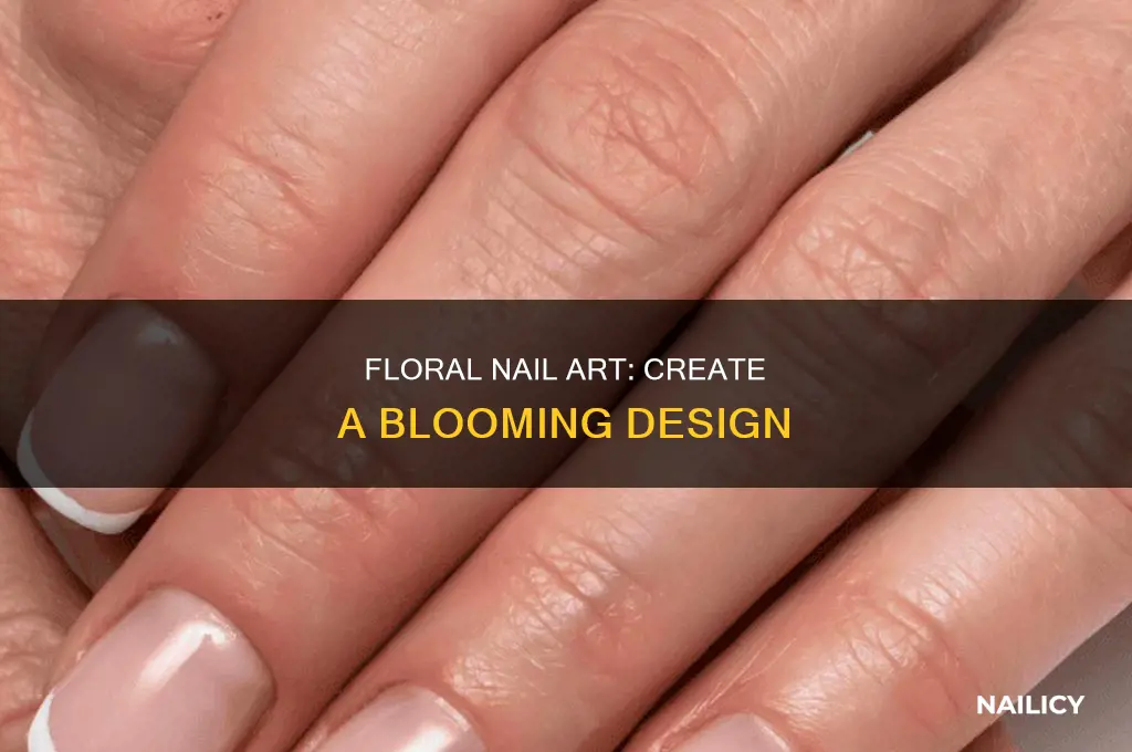 how to make a floral design on nails