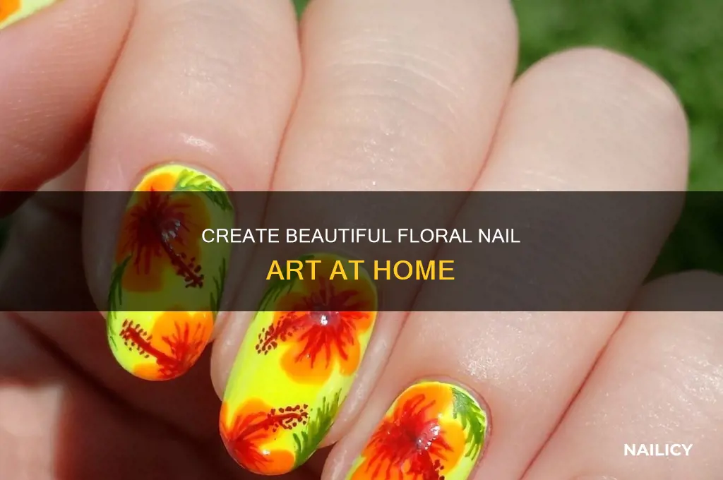 how to make a flower design on nails