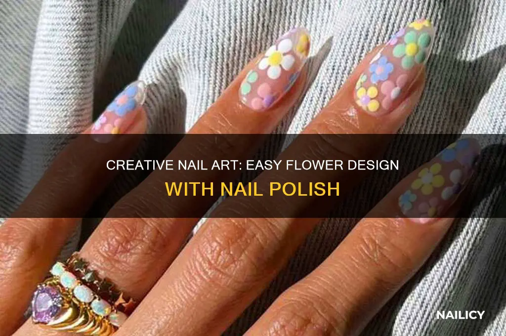 how to make a flower design with nail polish