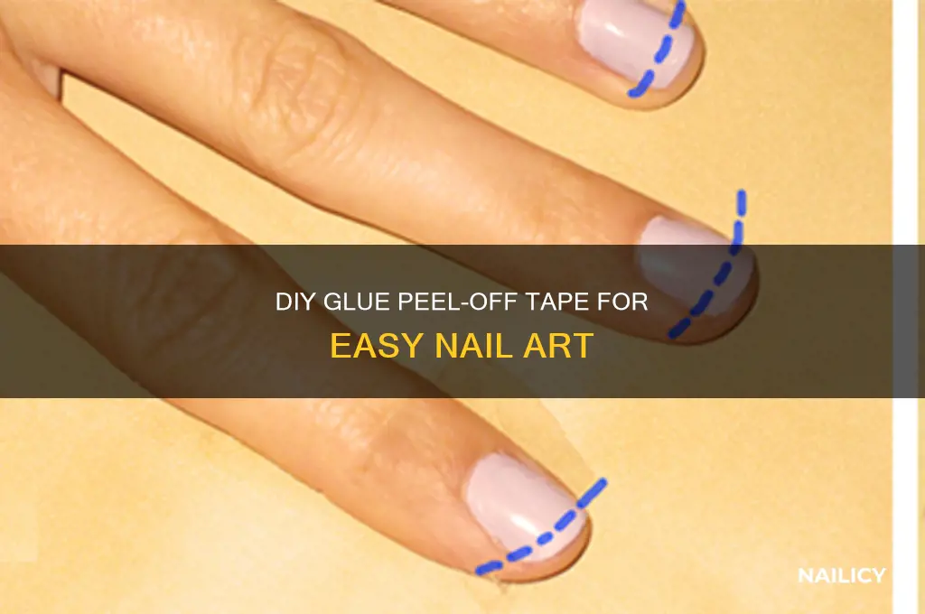 how to make a glue peel off tape for nails