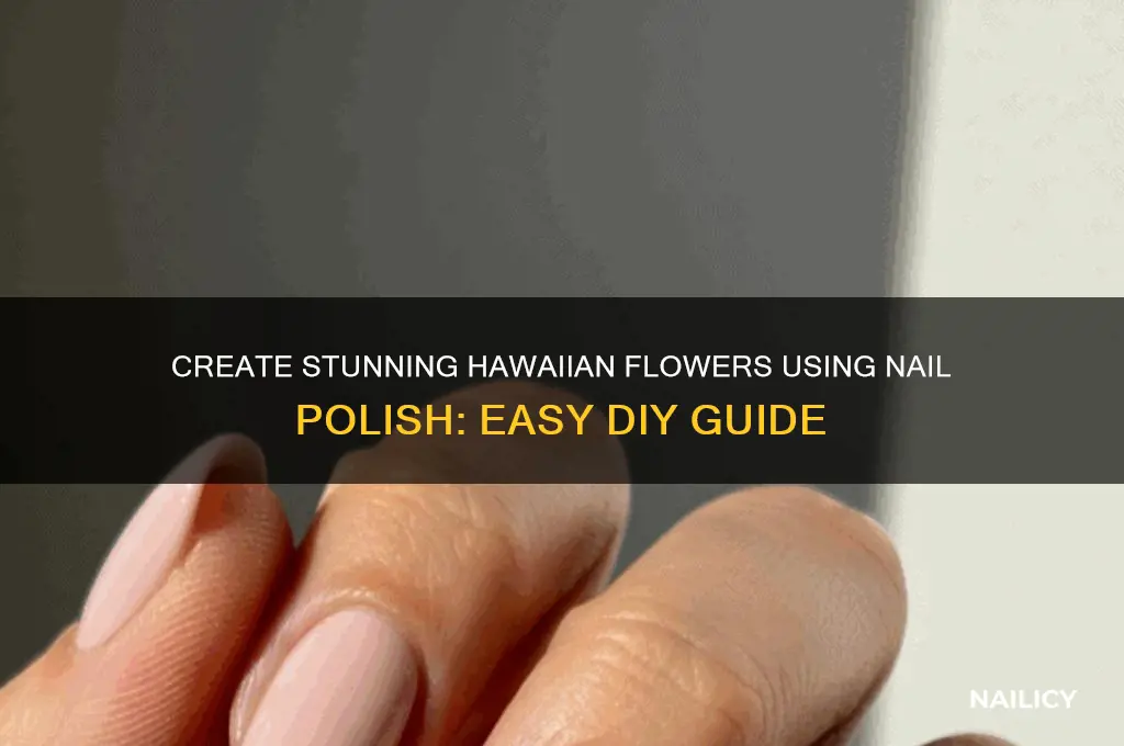 how to make a hawaiian flower with nail polish