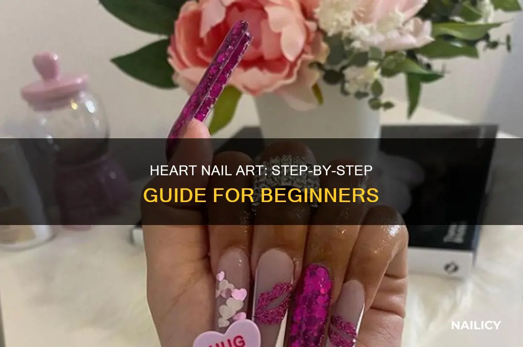 how to make a heart nail art