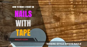 Creating Heart Nail Art Using Tape