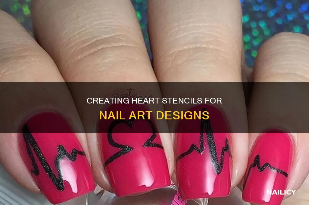 how to make a heart stencil for nails