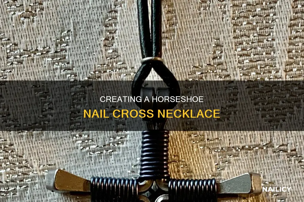how to make a horseshoe nail cross necklac