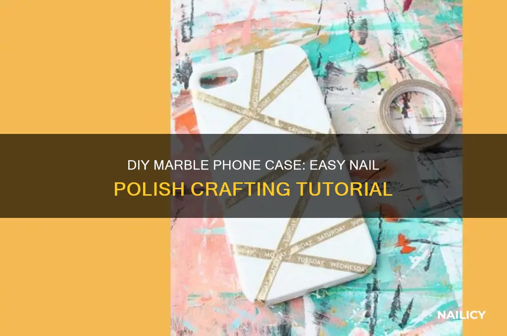 how to make a marble phone case with nail polish