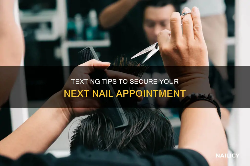 how to make a nail appointment over text