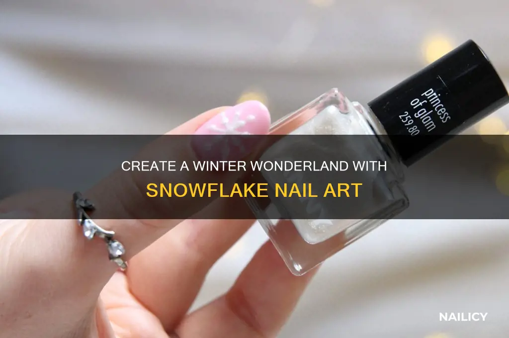 how to make a nail art snowflake