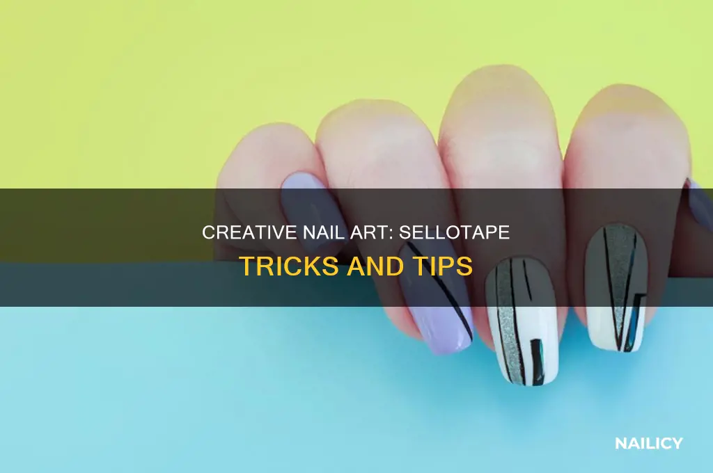 how to make a nail art with sellotape