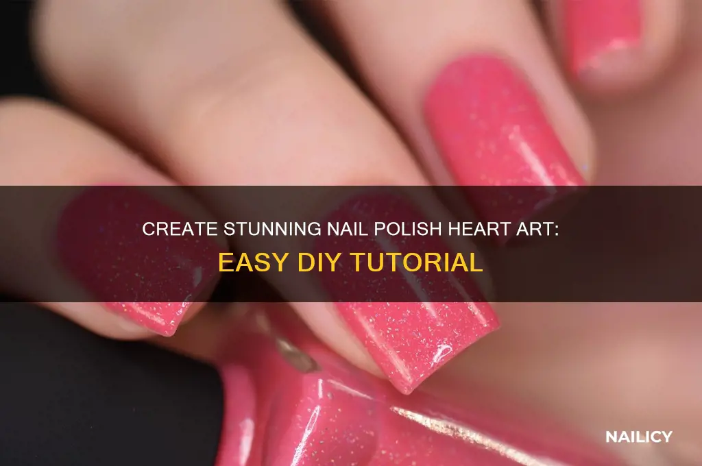 how to make a nail polish heart
