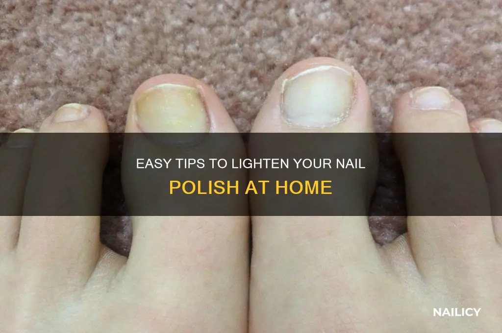 how to make a nail polish lighter