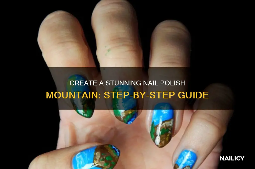 how to make a nail polish mountain