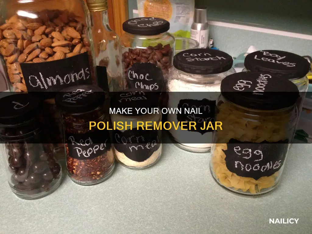how to make a nail polish remover jar