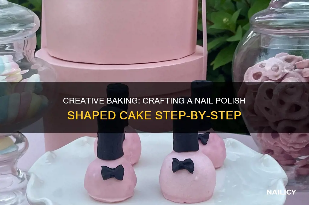 how to make a nail polish shaped cake
