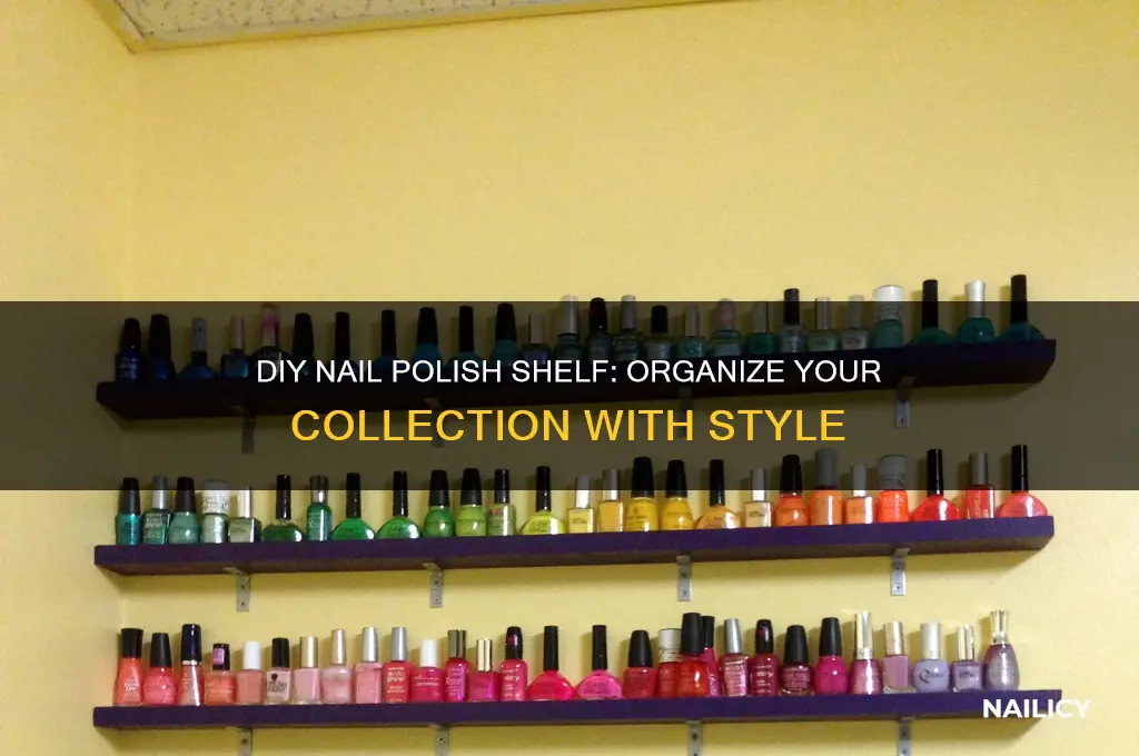 how to make a nail polish shelf