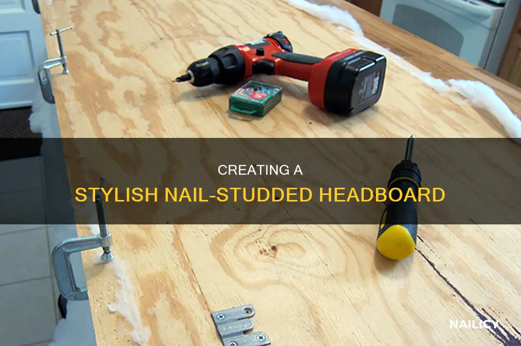 how to make a nail studded headboard