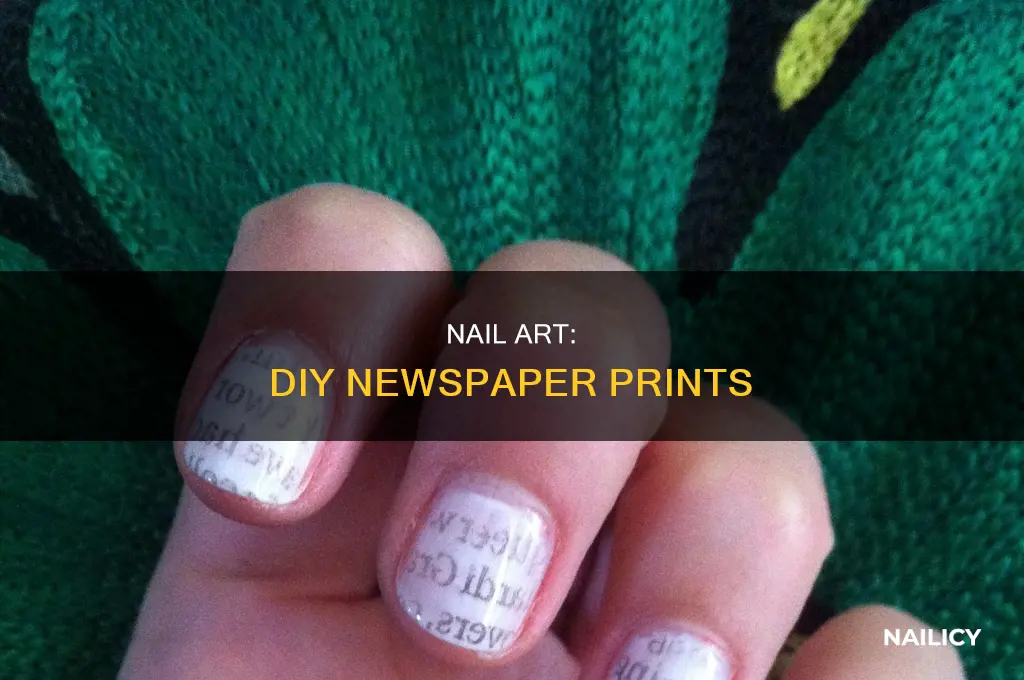 how to make a newspaper print on nails
