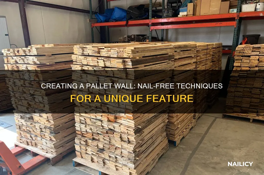 how to make a pallet wall without nails