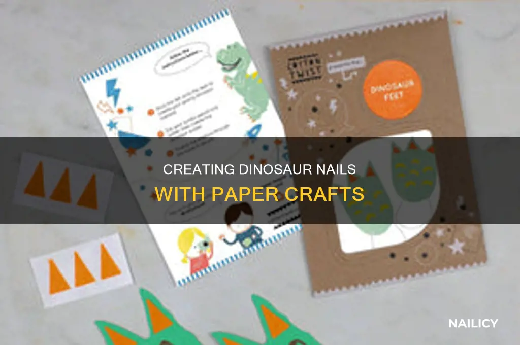 how to make a paper dinosaur nails