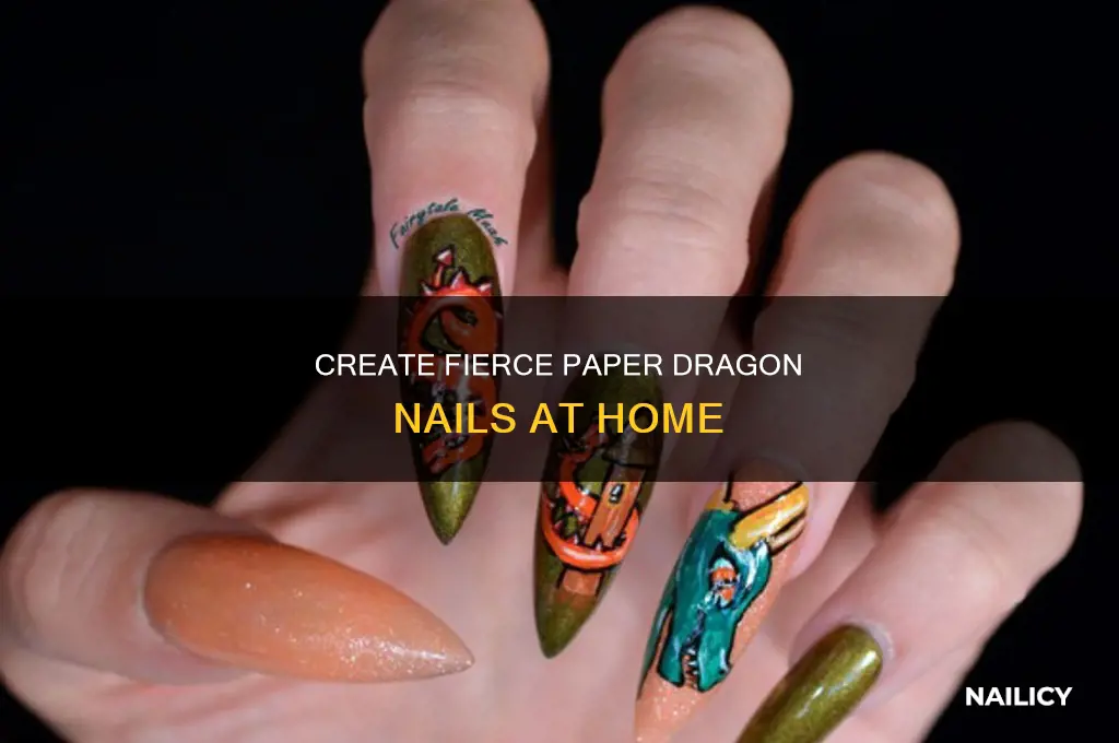 how to make a paper dragon nails