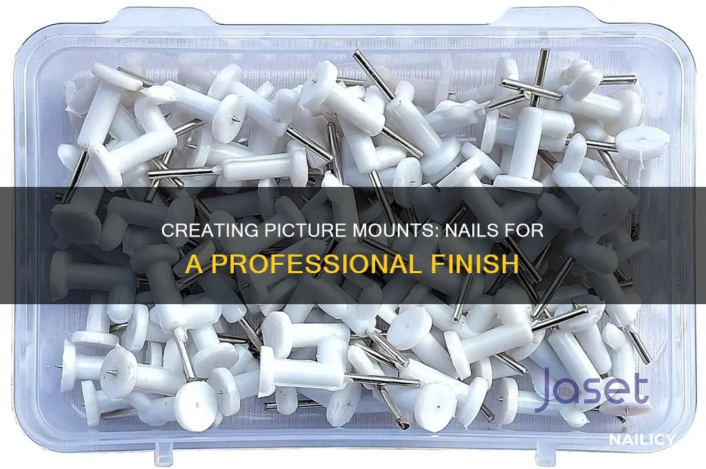 how to make a picture mount with nails