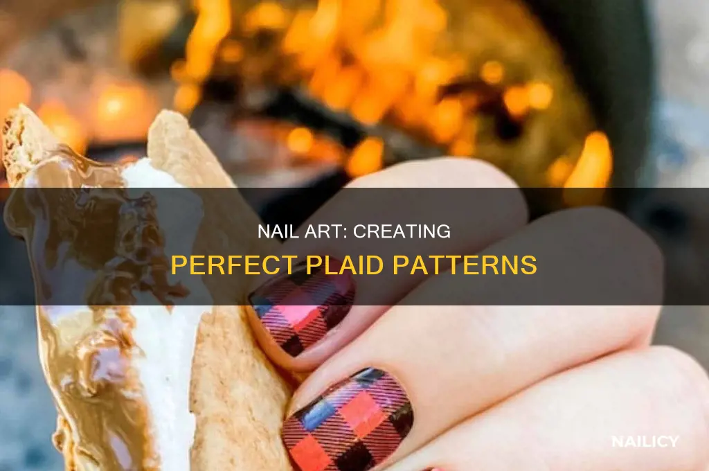 how to make a plaid pattern on your nails