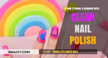 Create a Rainbow Effect Using Clear Nail Polish: Simple DIY Guide